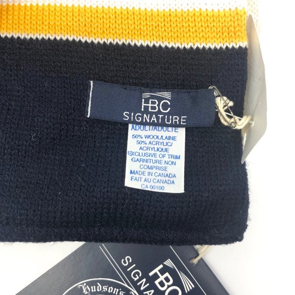 NWT Hudson Bay Company Wool Striped Scarf - Unisex - Picture 4 of 4